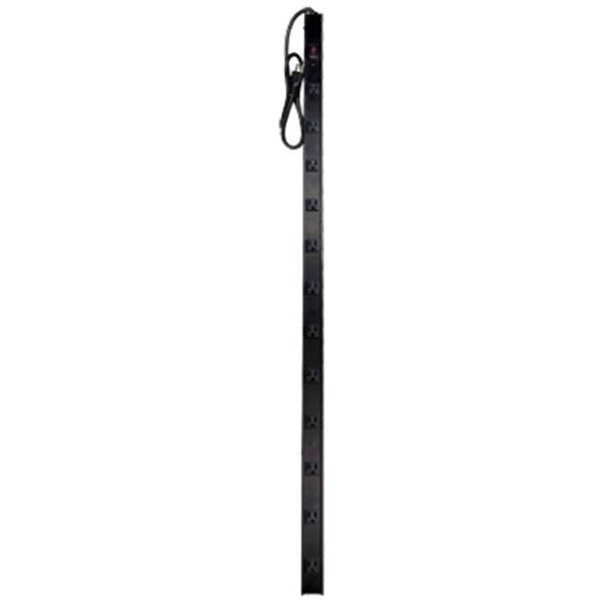 Master Electronics Master Electrician PS-122-4-R3 Black 12 Outlet Metal Power Stick 201672
